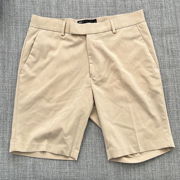 Asos Design Bermuda Shorts Khaki Tan Size 32‎ - Picture 1 of 6